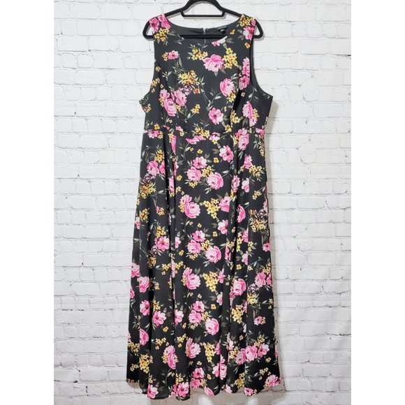 Torrid Black Floral Georgette Maxi Dress 22 - Picture 5 of 12